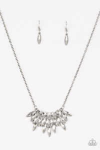 Paparazzi VINTAGE VAULT "Crowning Moment" White Necklace & Earring Set Paparazzi Jewelry