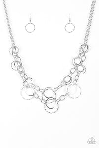 Paparazzi "Urban Center" Silver Necklace & Earring Set Paparazzi Jewelry