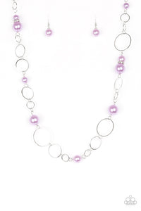 Paparazzi VINTAGE VAULT "Lovely Lady Luck" Purple Necklace & Earring Set Paparazzi Jewelry