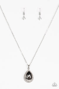 Paparazzi "Because Im Queen" Silver Necklace & Earring Set Paparazzi Jewelry