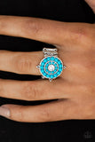 Paparazzi VINTAGE VAULT "High-Tide Pool Party" Blue Ring Paparazzi Jewelry