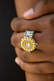 Paparazzi VINTAGE VAULT "High-Tide Pool Party" Yellow Ring Paparazzi Jewelry