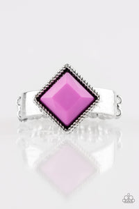 Paparazzi "Stylishly Fair and Square" Purple Ring Paparazzi Jewelry