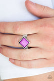 Paparazzi "Stylishly Fair and Square" Purple Ring Paparazzi Jewelry