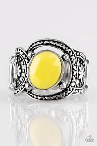 Paparazzi "Vacation Vibes" Yellow Ring Paparazzi Jewelry