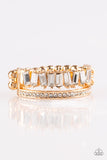 Paparazzi VINTAGE VAULT "Royal Treasure Chest" Gold Ring Paparazzi Jewelry