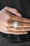 Paparazzi VINTAGE VAULT "Big City Attitude" White Ring Paparazzi Jewelry