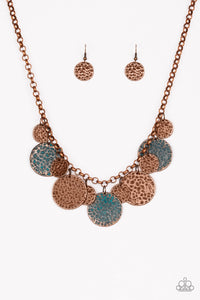 Paparazzi "Treasure Huntress" Copper Necklace & Earring Set Paparazzi Jewelry