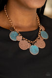 Paparazzi "Treasure Huntress" Copper Necklace & Earring Set Paparazzi Jewelry
