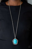 Paparazzi "Let Your Dreams Bloom" Blue Necklace & Earring Set Paparazzi Jewelry
