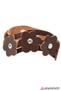 Paparazzi "All In A Row" Brown Bracelet Paparazzi Jewelry