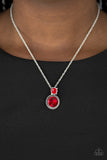 Paparazzi "Date Night Dazzle" Red Necklace & Earring Set Paparazzi Jewelry