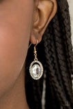 Paparazzi VINTAGE VAULT "Imperial SHINE-ness" Gold Earrings Paparazzi Jewelry
