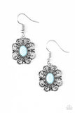 Paparazzi "First and Foremost Flowers" Blue Earrings Paparazzi Jewelry