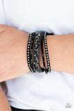 Paparazzi "Rhinestone Rocker" Black 153XX Wrap Bracelet Paparazzi Jewelry