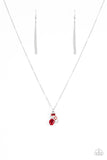 Paparazzi "Time To Be Timeless" Red Necklace & Earring Set Paparazzi Jewelry