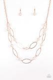 Paparazzi "Best Of Both POSH-ible Worlds" Copper Necklace & Earring Set Paparazzi Jewelry