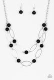 Paparazzi "Best Of Both POSH-ible Worlds" Black Necklace & Earring Set Paparazzi Jewelry