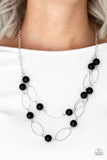 Paparazzi "Best Of Both POSH-ible Worlds" Black Necklace & Earring Set Paparazzi Jewelry