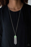 Paparazzi VINTAGE VAULT "Color Me Capricious" Green Necklace & Earring Set Paparazzi Jewelry