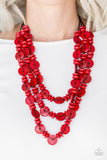Paparazzi "Barbados Bopper" Red Necklace & Earring Set Paparazzi Jewelry
