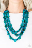 Paparazzi "Barbados Bopper" Blue Necklace & Earring Set Paparazzi Jewelry