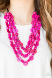 Paparazzi "Barbados Bopper" Pink Necklace & Earring Set Paparazzi Jewelry