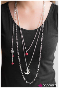 Paparazzi "Sailing the Radiant Seas - Red" necklace Paparazzi Jewelry