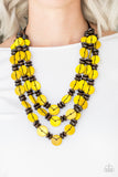 Paparazzi "Key West Walkabout" Yellow Necklace & Earring Set Paparazzi Jewelry