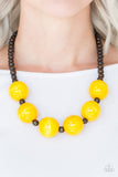 Paparazzi "Oh My Miami" Yellow Necklace & Earring Set Paparazzi Jewelry