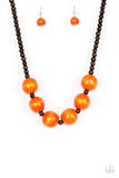 Paparazzi "Oh My Miami" Orange Necklace & Earring Set Paparazzi Jewelry