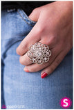 Paparazzi "Give It A Whirl - White" ring Paparazzi Jewelry