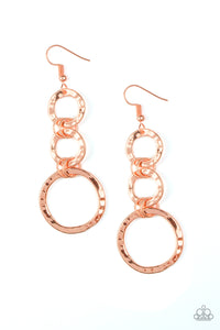 Paparazzi "Radical Revolution" Copper Earrings Paparazzi Jewelry