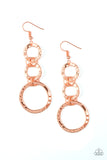 Paparazzi "Radical Revolution" Copper Earrings Paparazzi Jewelry