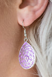 Paparazzi "Flirty Flower Girl" Purple Earrings Paparazzi Jewelry