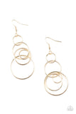 Paparazzi "Chic Circles" Gold Interlocking Hoop Earrings Paparazzi Jewelry