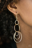 Paparazzi "Chic Circles" Gold Interlocking Hoop Earrings Paparazzi Jewelry