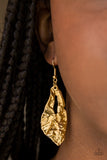 Paparazzi VINTAGE VAULT "Cave Cavalier" Gold Earrings Paparazzi Jewelry