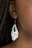 Paparazzi VINTAGE VAULT "Cave Cavalier" Silver Earrings Paparazzi Jewelry