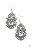 Paparazzi VINTAGE VAULT "Blooming Bora Bora" Silver Earrings Paparazzi Jewelry