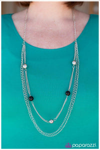 Paparazzi "Leading Lady" Black 005XX Necklace & Earring Set Paparazzi Jewelry