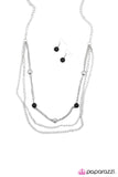 Paparazzi "Leading Lady" Black 005XX Necklace & Earring Set Paparazzi Jewelry