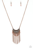 Paparazzi VINTAGE VAULT "Happy Is The Huntress" Copper Necklace & Earring Set Paparazzi Jewelry