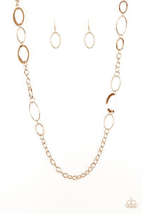 Paparazzi VINTAGE VAULT "Chain Cadence" Gold Necklace & Earring Set Paparazzi Jewelry