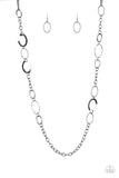 Paparazzi VINTAGE VAULT "Chain Cadence" Black Necklace & Earring Set Paparazzi Jewelry