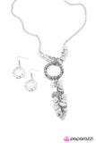 Paparazzi "Chime In" Silver Necklace & Earring Set Paparazzi Jewelry