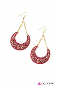 Paparazzi "Over The Moon" Red Earrings Paparazzi Jewelry