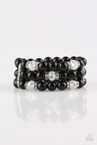 Paparazzi VINTAGE VAULT "Undeniably Dapper" Black Bracelet Paparazzi Jewelry