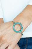 Paparazzi VINTAGE VAULT "Divinely Desert" Blue Bracelet Paparazzi Jewelry