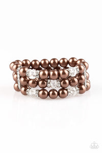 Paparazzi "Undeniably Dapper" Brown Bracelet Paparazzi Jewelry